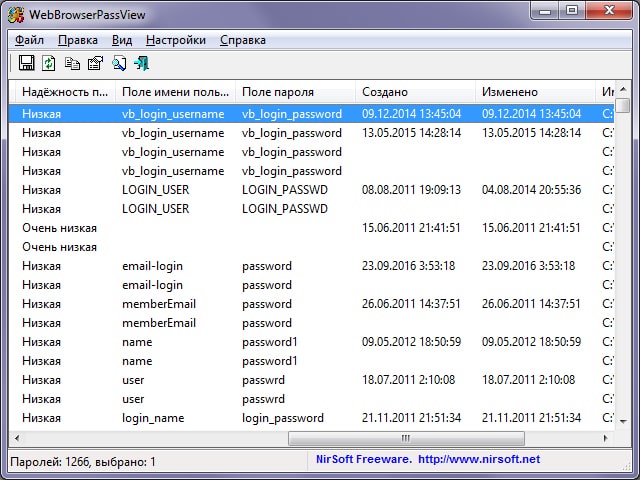 WebBrowserPassView Portable RUS