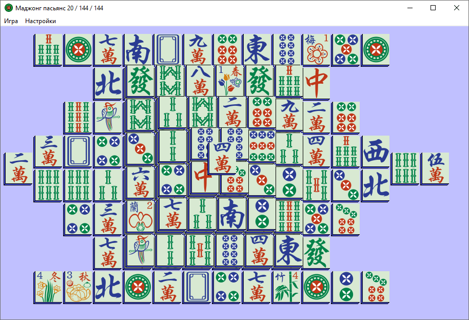 Маджонг пасьянс Mahjong solitaire